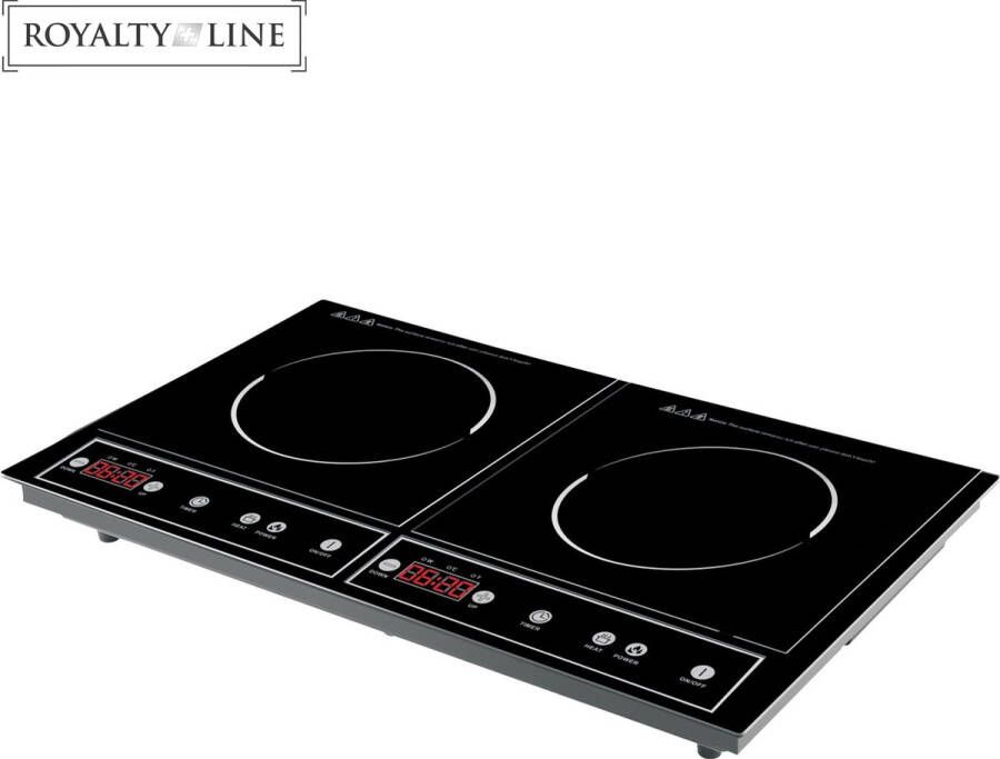Royalty line DIP4000 Inductie Kookplaat Vrijstaand 2 Platen 1400W + 2000W Ø25cm Inductiekookplaat Elektrische Kookplaat 2 Pits2 Pits Zwart - Foto 2