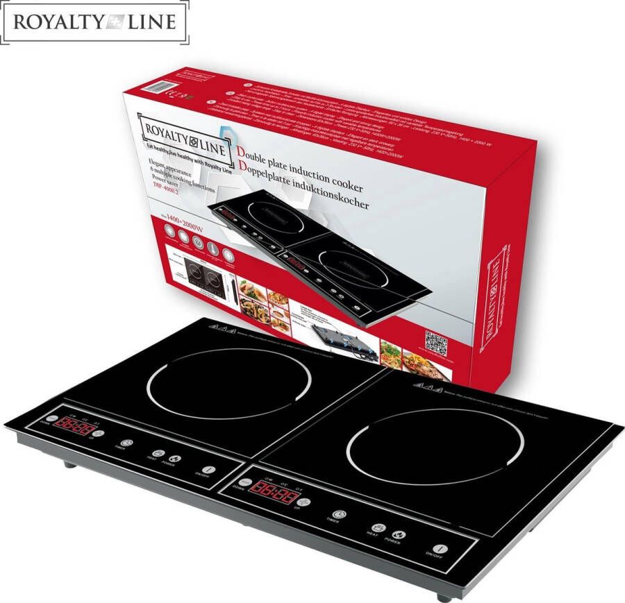 Royalty line Dubbele inductie plaat Om te koken Zwart