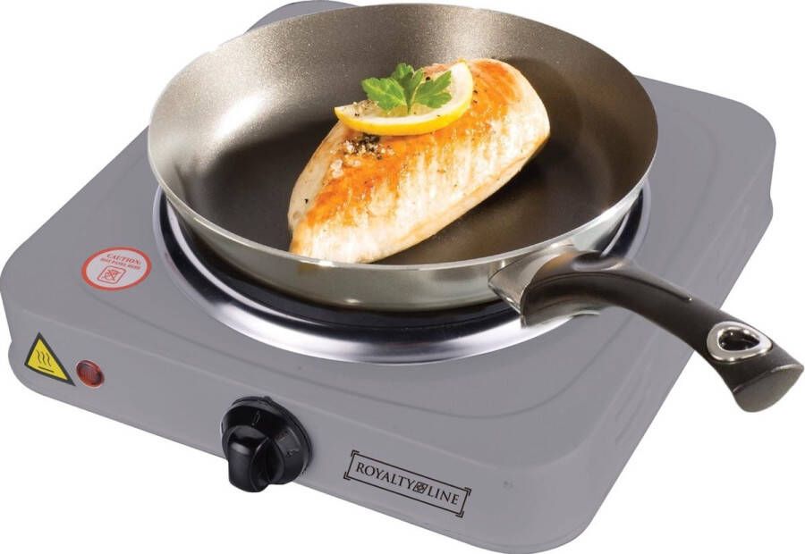 Royalty line EKP-1500 Elektrische Kookplaat 1 Pits Ø185mm 1500 W 1 Kookzone Zilver