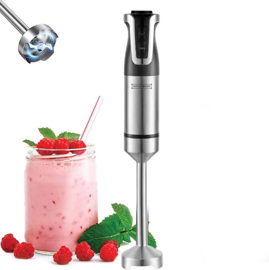 Royalty line ESTM800 Staafmixer Krachtig Motor 800W Blender Handmixer Met 20 Snelheidsinstellingen en Turbo Functie RVS Zwart - Foto 2