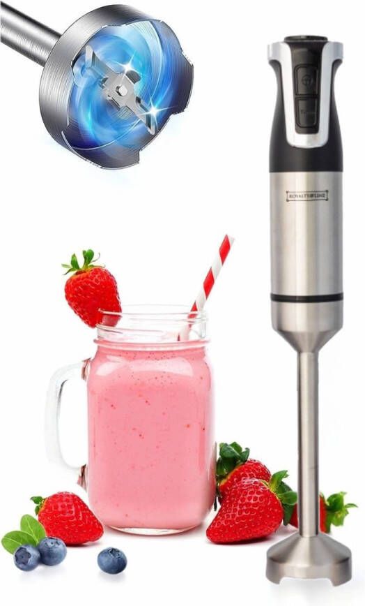 Royalty line ESTM800 Staafmixer Krachtig Motor 800W Blender Handmixer Met 20 Snelheidsinstellingen en Turbo Functie RVS Zwart - Foto 3