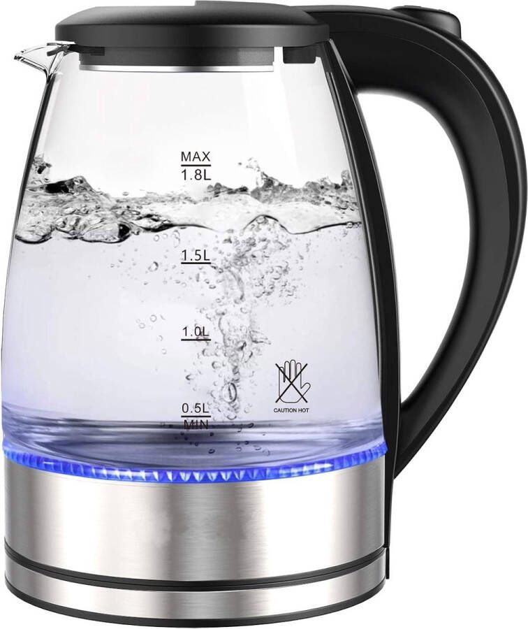 Royalty line GWK34300 Waterkoker Glass Met Blauw Led Verlichting 1.7 Liter 2200W RVS