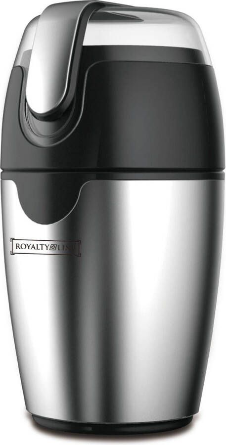 Royalty line Koffiemolen Inhoud 50 Gr. Coffee Grinder RVS Koffiemolen Electrisch Coffee Maker Kruidenmolen Specerijenmolen Bonenmaler Compact Zilver Zwart - Foto 3