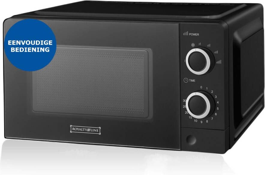 Royalty line MWO3818 Vrijstaande Solo Magnetron 20 Liter Vrijstaande Microwave Met 6 Magnetronstanden Microgolf 700W Binnenverlichting Zwart - Foto 2