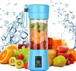 RPH shop Draagbare Blender USB Oplaadbaar Smoothie Beker 380ml Blauw