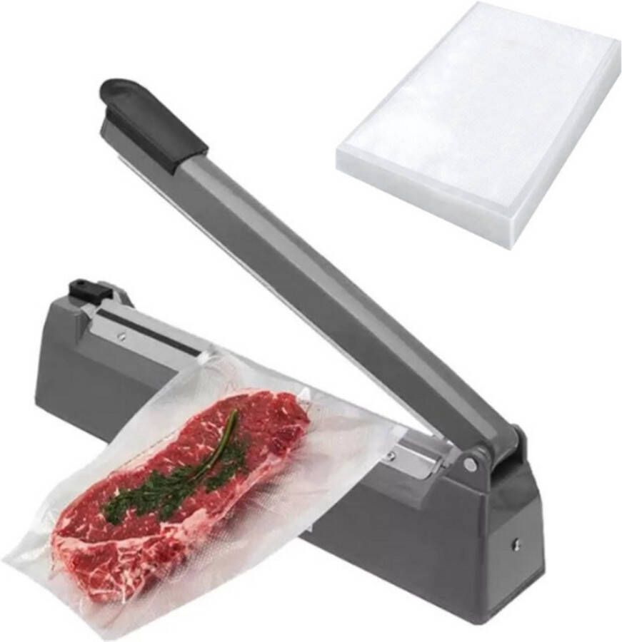 Ruhhy Hand Seal Apparaat + 50 Sealzakken Foil Welder Sealmachine Folie lasmachine 2 mm Dik