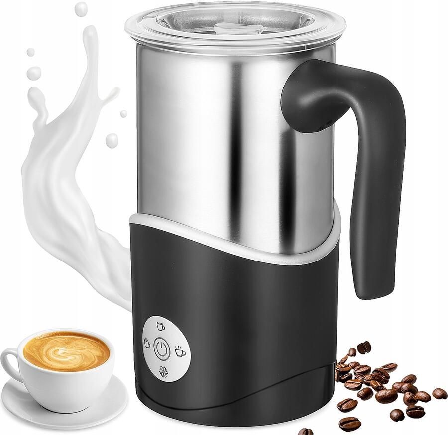 Ruhhy Melkopschuimer 500W 4-in-1 Koffie Schuimer met LED Display BPA-vrij Voor Cappuccino Warme en Koude Melk