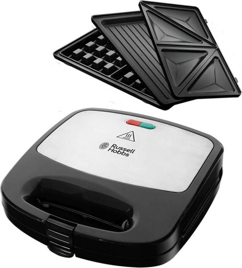 Rusell Tosti Apparaat 3 Soorten Platen Tosti Ijzer Wafelijzer Contactgrill Vaatwasmachinebestendige Platen