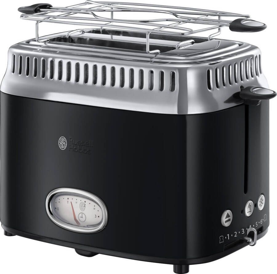 Russell Hobbs 21681-56 Retro Classic Noir Broodrooster Zwart
