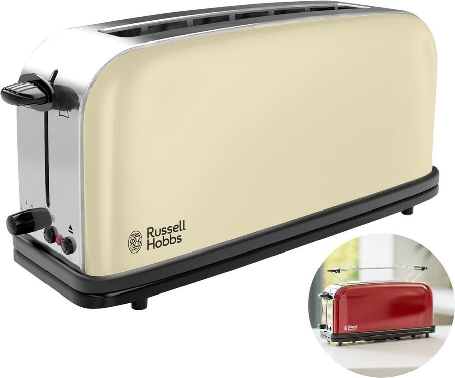 Russell Hobbs Colours Plus+ 21395-56 Extra lange Broodrooster Creme