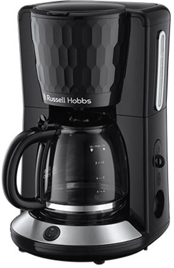 Russell Hobbs Honeycomb Black Coffee Maker Handmatig Filterkoffiezetapparaat 1 2 l