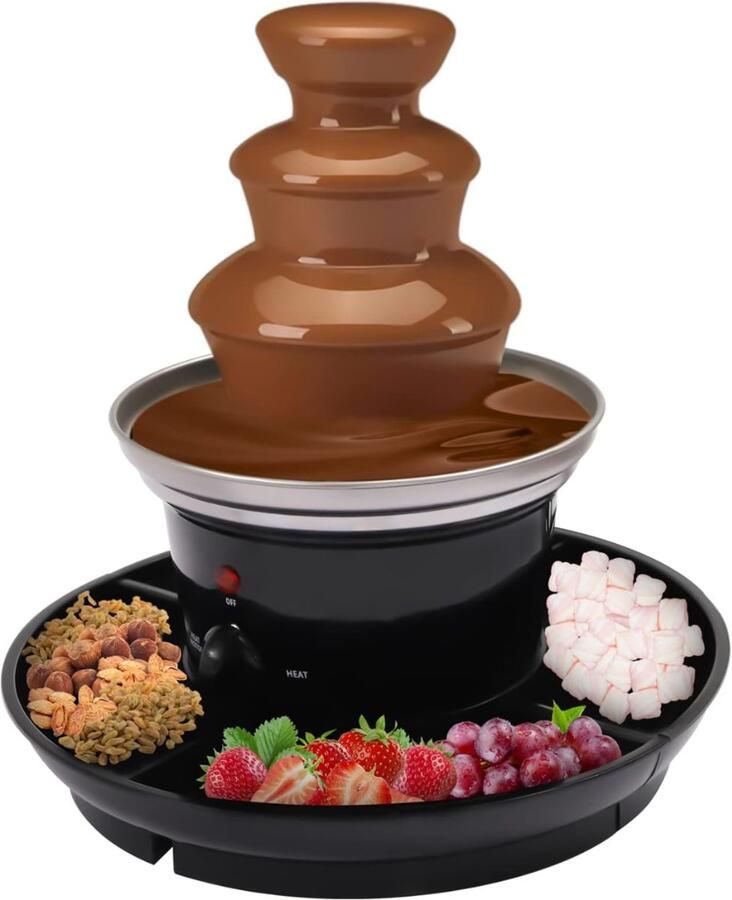 YOR Chocoladefontein Chocolade fontein Chocolade druppels Zwart ‎31cm x 26cm x 19cm