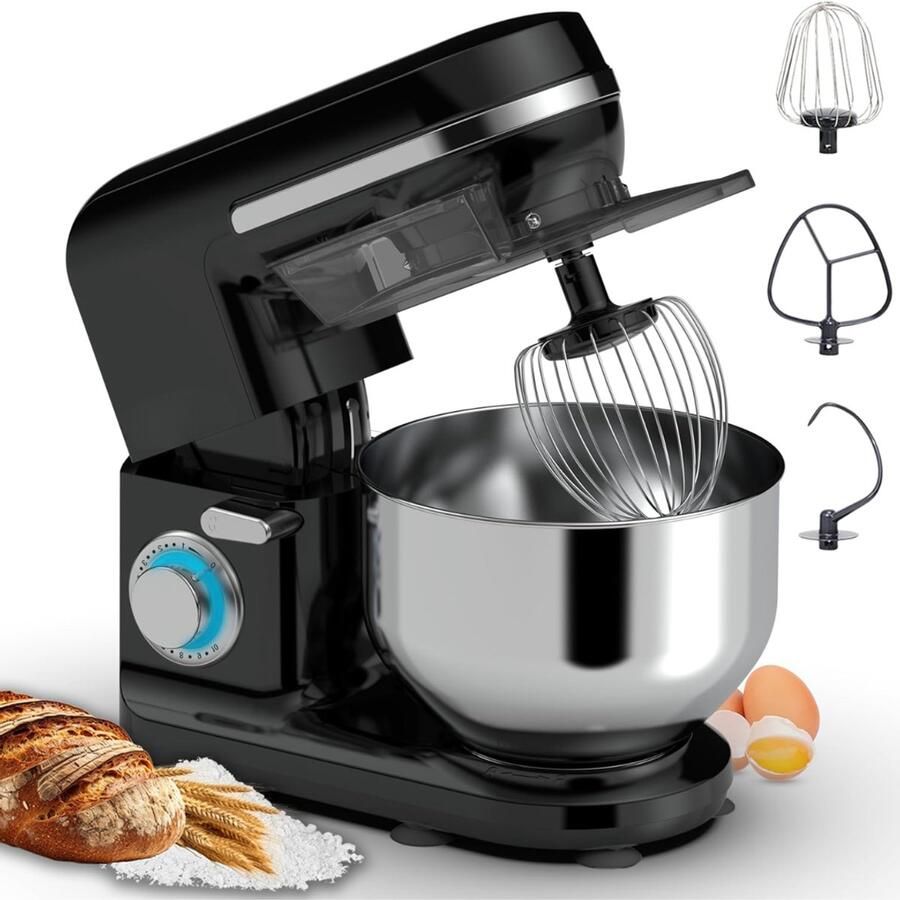 RUX Mixer met mengkom Mixer met mengkom keukenmachine Zwart ‎37cm x 24cm x 32cm