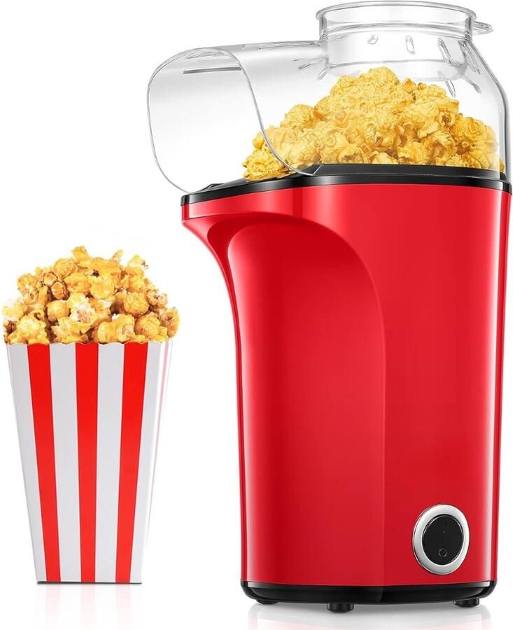 RUX Popcornmachine Princess Rood 23cm x 21cmx 12cm