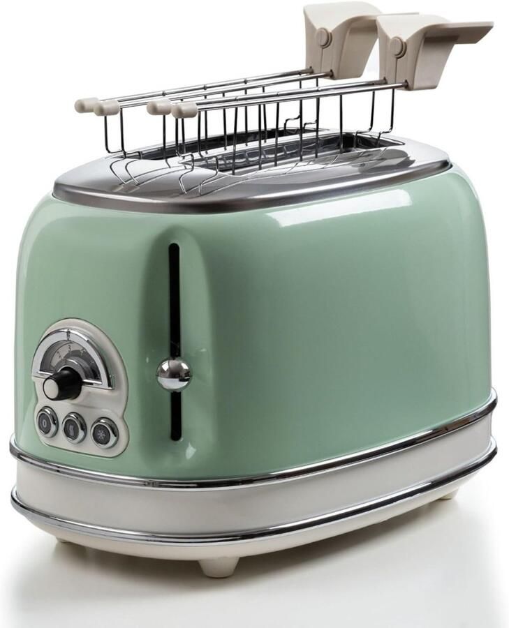 RUX Tosti Apparaat Broodrooster Tosti Apparaat Tosti Broodrooster Groen 22cm x 20cm x 26cm