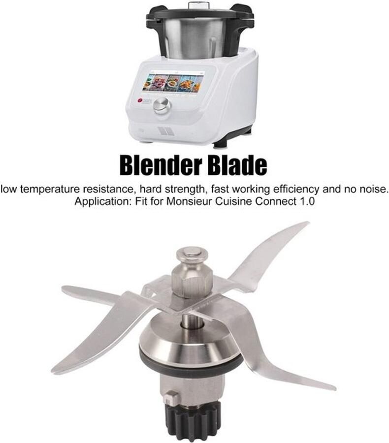RVS Blender Mes Vervangend Onderdeel 12 Tanden Snijgereedschap voor 1.0 Blender Roestvrij Staal 4 Bladen