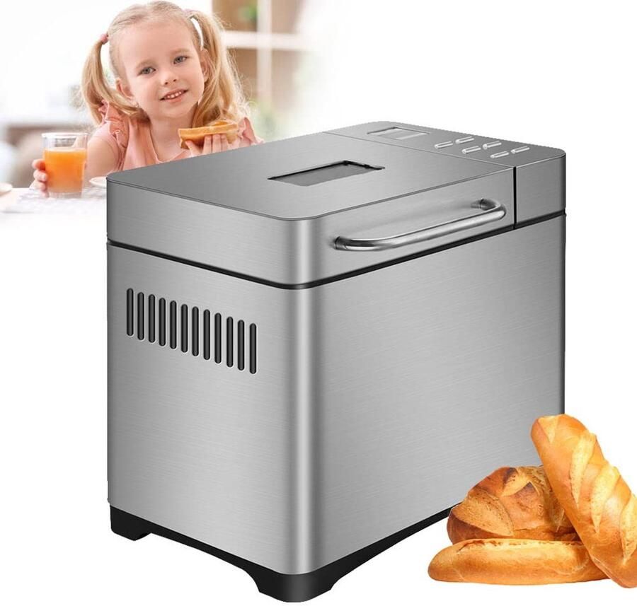 RVS Broodmachine 19-in-1 met Digitale Touchscreen 650W