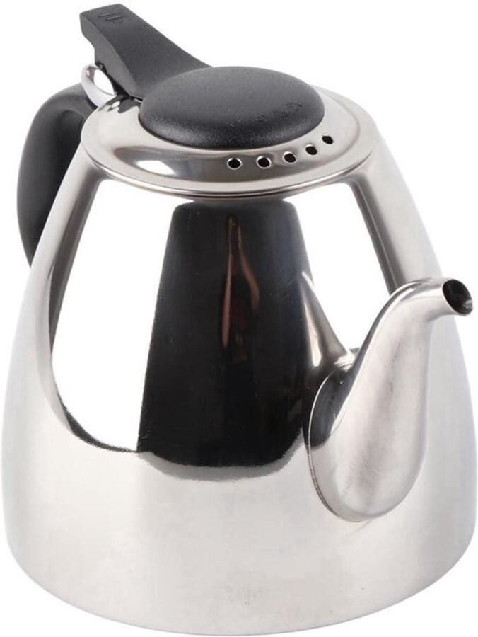 Rvs Theepot Kachel Top Theepot Thee Koffie Pot Waterkoker Zwanenhals Koffie Waterkoker Met Hittebestendig Handvat(1.2L)