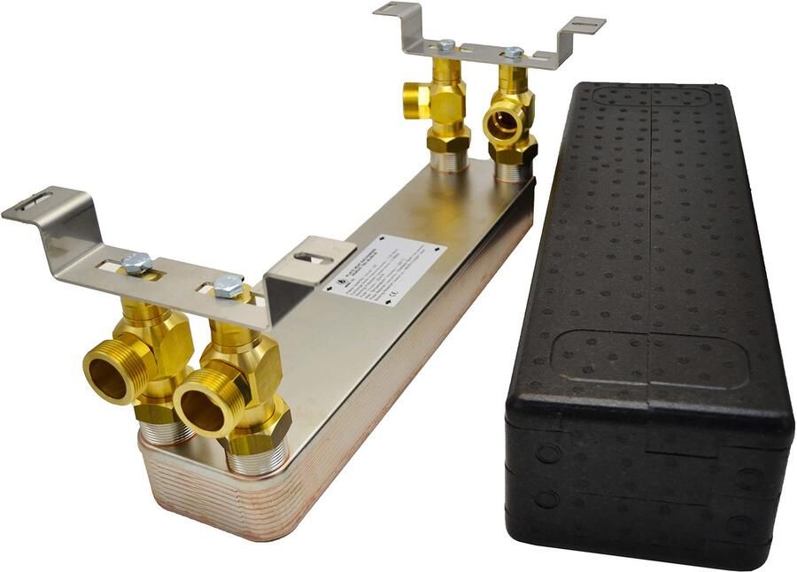 RVS Warmtewisselaar met 20 Platen en Wandmontage