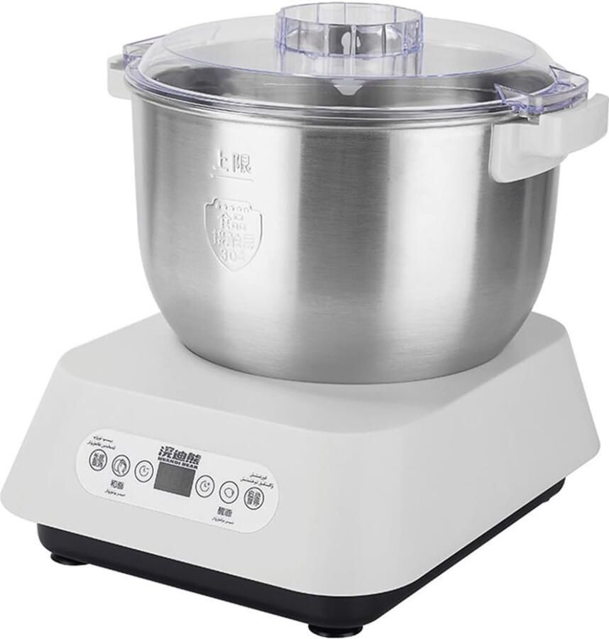 Quvo Deegmachine Elektrische Deegmixer Keukenmixer 5L Mengen en Rijzen- Wit 31 cm x 26 cm x 30 cm