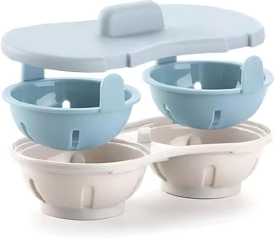 RVV Eierkoker magnetron Eierkoker electrisch Blauw 12cm x 12cm x 6cm