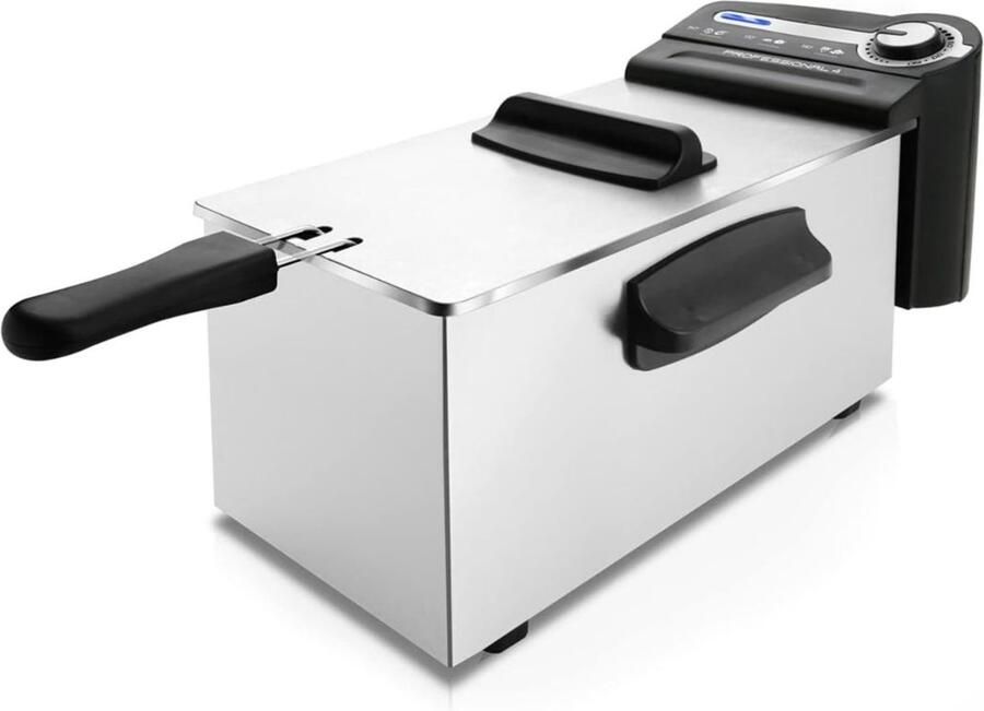 RVV Frituurpan 4 liter Frituurpan Zilver ‎24cm x 26cm x 44cm