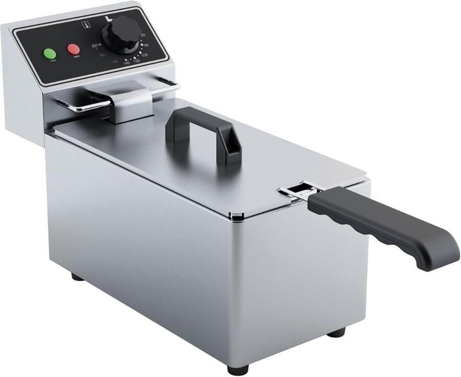 RVV Frituurpan 4 liter Frituurpan Zilver ‎60cm x 19cm x 28cm