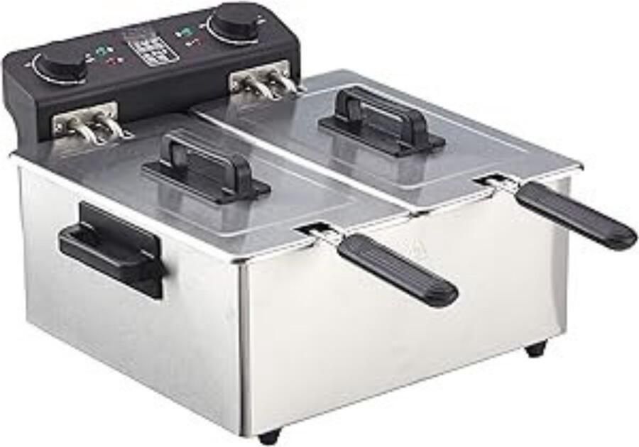 Quvo Frituurpan dubbel Frituurpan Zilver 40cm x 40cm x 23cm