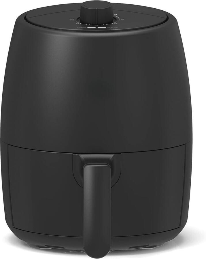 RVV Mini airfryer Airfryer klein Zwart 22cm x 28cm x 27cm