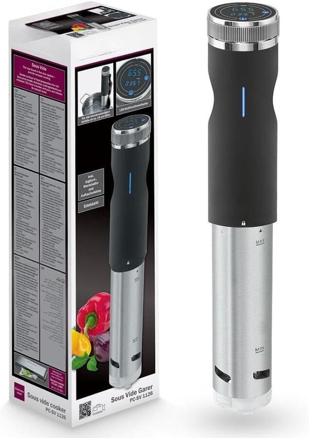RVV Sous vide stick Vacumeermachine Sous Vide Zwart 12cm x 46cm x 14cm