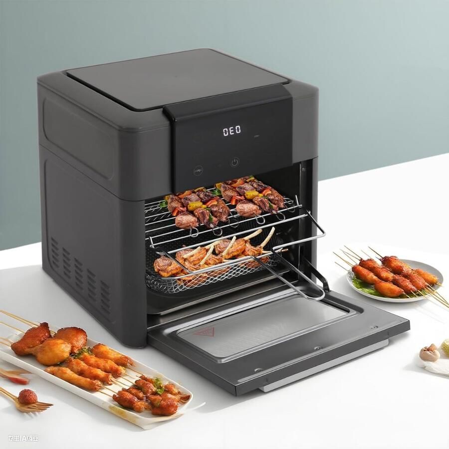 RwB Airfryer XXL Mini-oven Heteluchtfriteuse Grijs ‎34x33x36cm