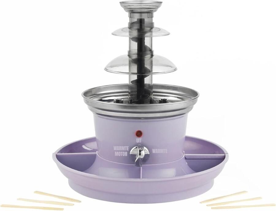 RwB Cocoladefontein Chocolade Fondue Luxe Chocoladefontein Purple 26 x 26 x 28 cm