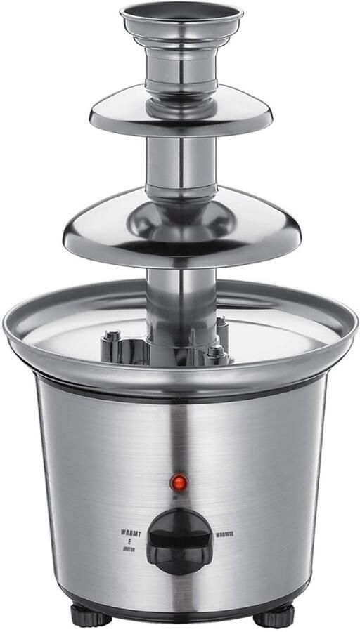 RwB Cocoladefontein Chocolade Fondue Luxe Chocoladefontein Zilver 19cm x 19cm x 33cm