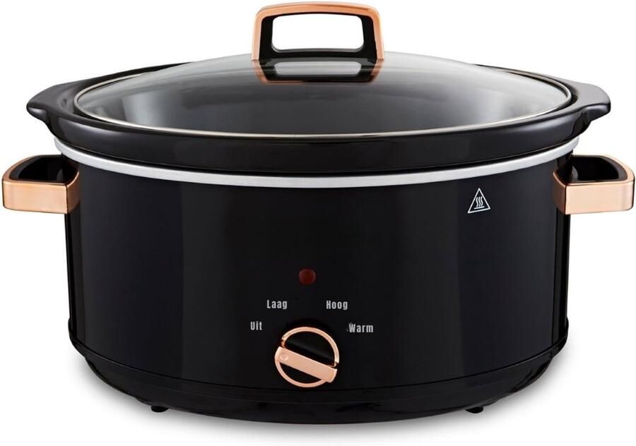 RwB Crockpot Multicoocker Crockpot Multicoocker Zwart en roségoud 32 x 41 x 24 cm - Foto 1
