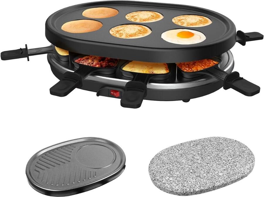 RwB Gourmetstel 8 Personen Gourmetstel 8 persoons Gourmetstel Zwart- ‎35 x 25 x 12 cm