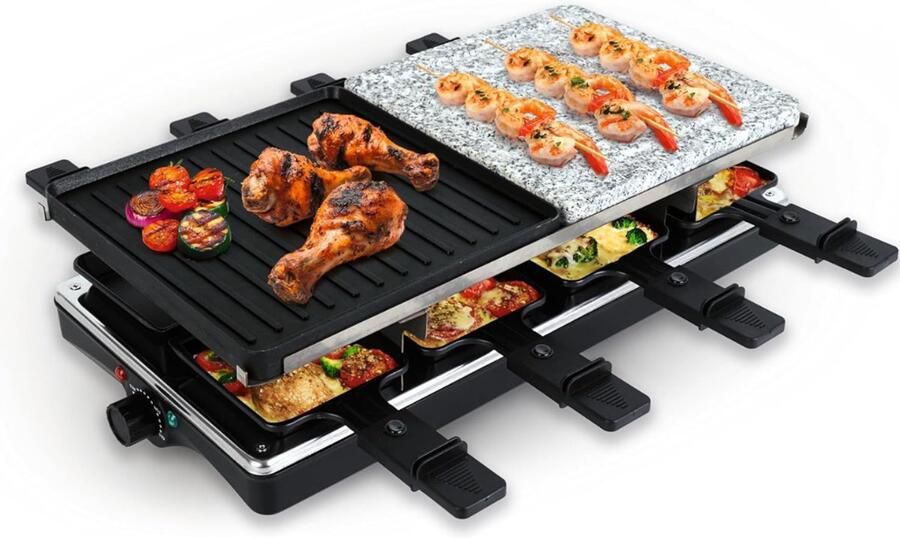 RwB Gourmetstel 8 Personen Gourmetstel 8 persoons Gourmetstel Zwart ‎43 x 3 x 13 cm