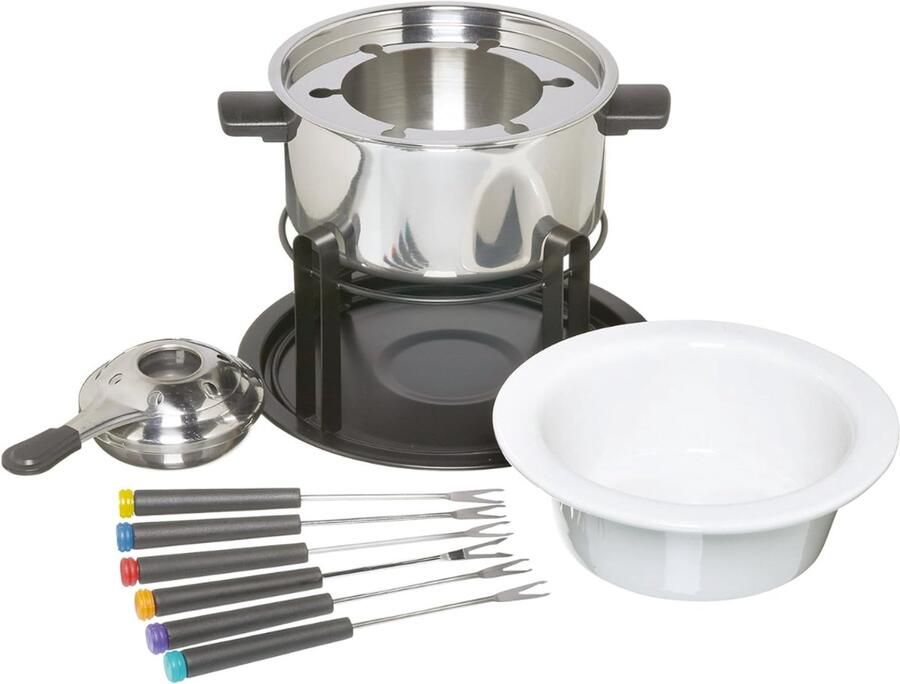 RwB Kaasfondue Set Fondue Set Kaasfondue Wit 23 x 23 x 19 cm