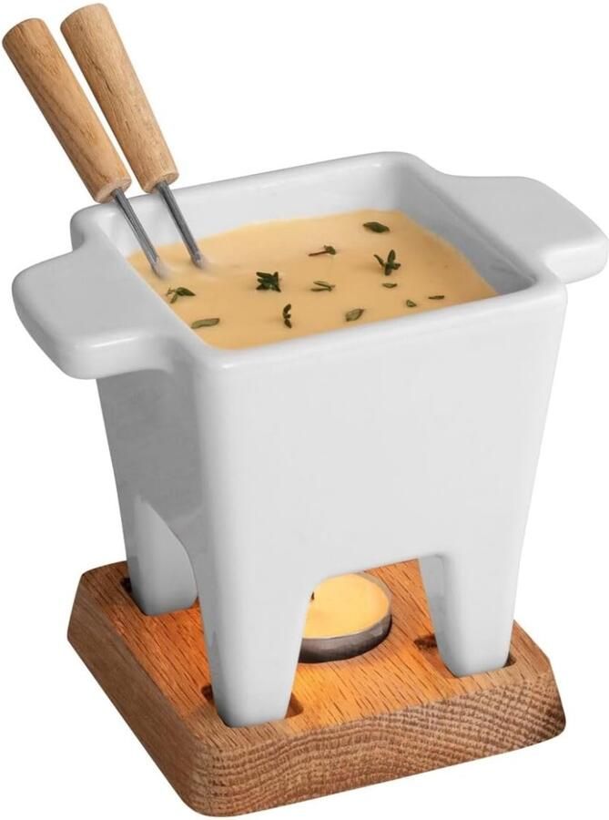 RwB Kaasfondue Set Fondue Set Kaasfondue Zwart ‎13x13x13 cm