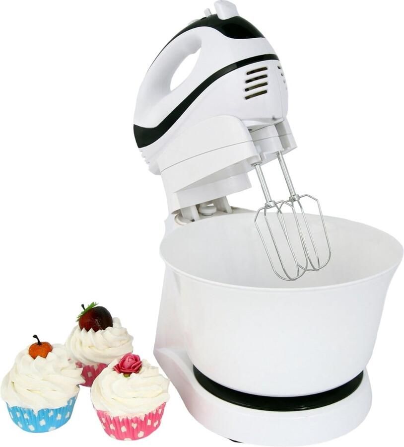 RwB Mixer met Mengkom Keuken Mixer Mix Machine Wit ‎20 x 27 x 19 cm - Foto 2