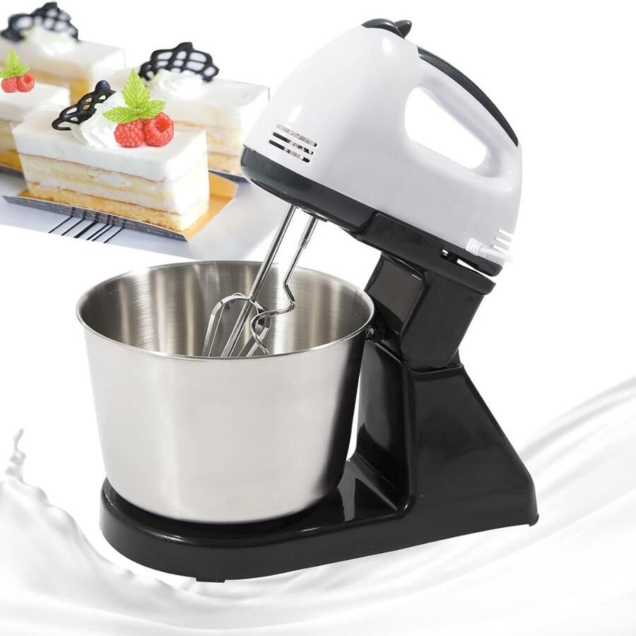 RwB Mixer met Mengkom Keuken Mixer Mix Machine Zwart 28 x 16 x 29 cm