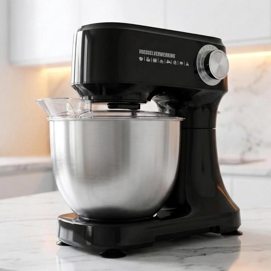 RwB Mixer met Mengkom Keuken Mixer Mix Machine Zwart 44 x 25 x 35 cm