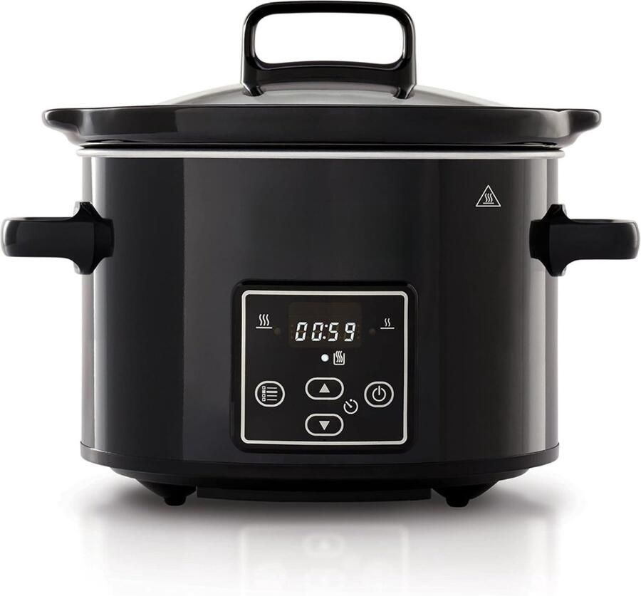 RwB Slowcooker met Timer Slowcooker op Timer Slowcooker Zwart ‎29 x 29 x 22 cm