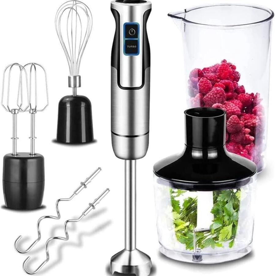 RwB Staafmixer Set Staafmixer Handblender Zilver 24cm x 18cm x 19cm