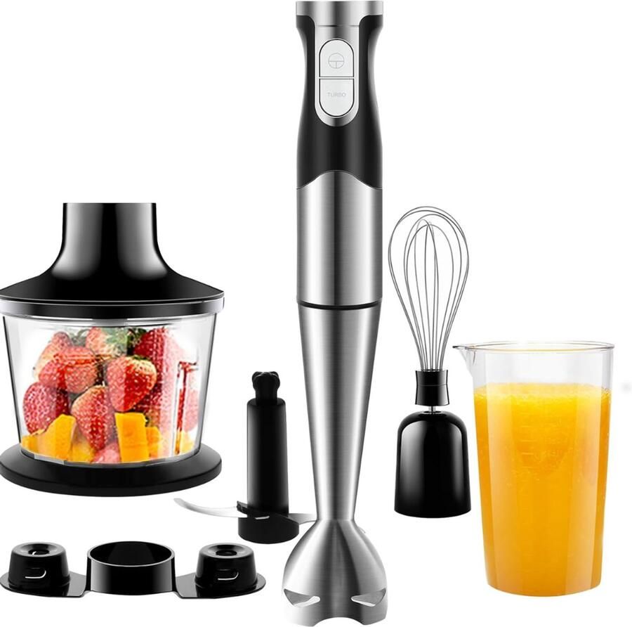 RwB Staafmixer Set Staafmixer Handblender Zwart 25cm x 23cm x 14cm