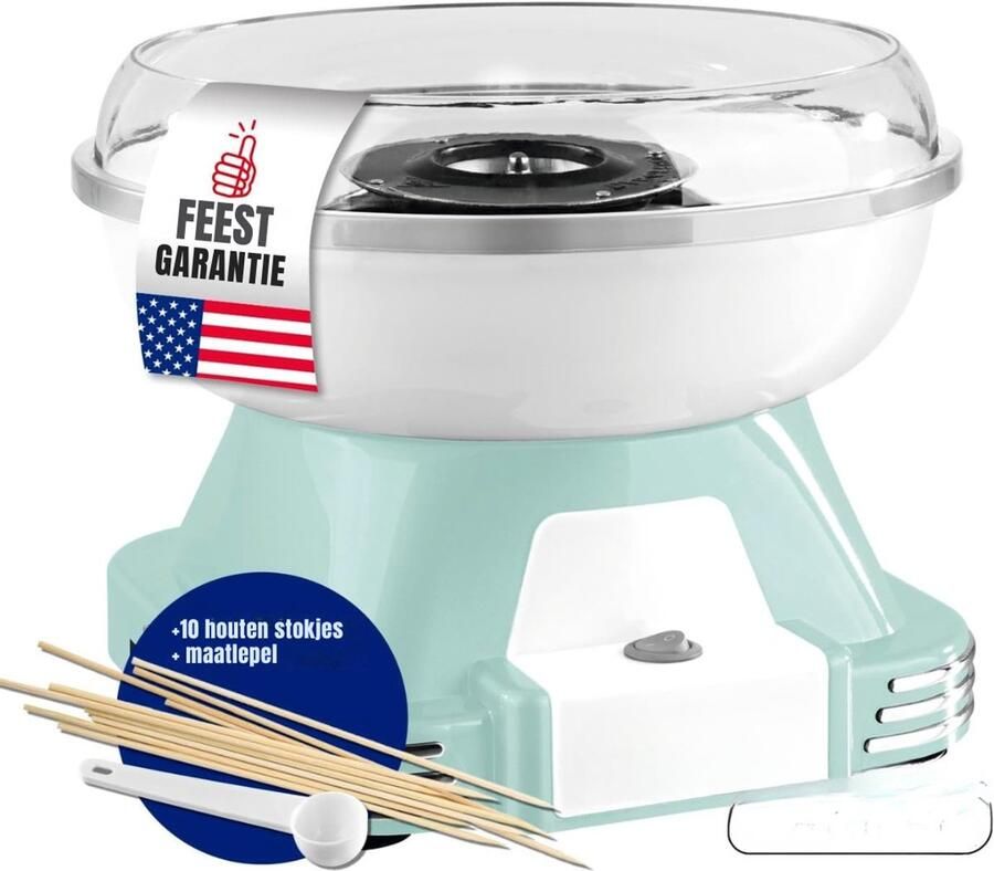 RwB Suikerspinmachines Suikeraspinmachine Suikerspinmaker Mintgroen 29cm x 29cm x 20cm