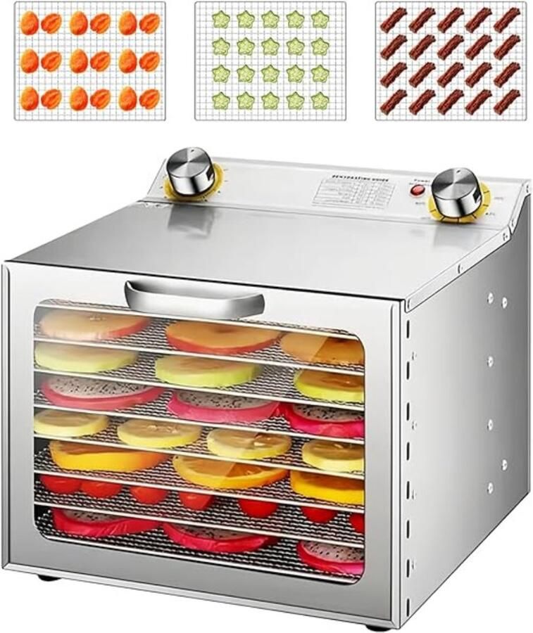 RwB Voedseldroger Dehydrator Droogoven Wit 34cm x 30cm x 31cm