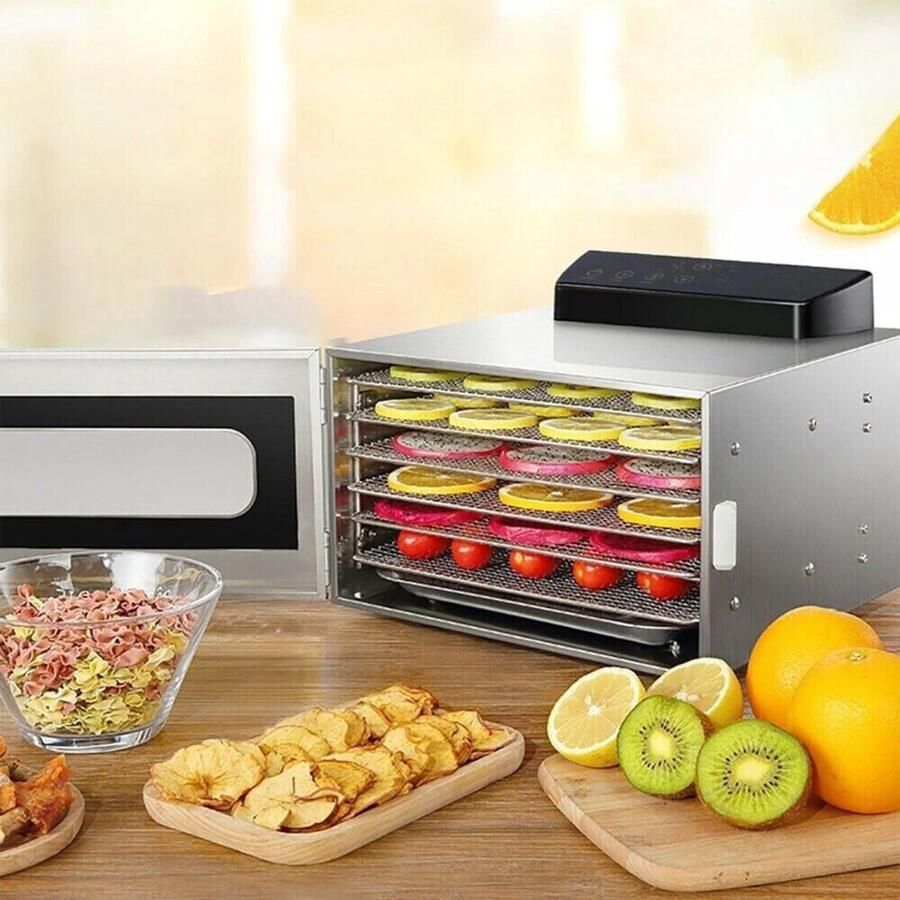 RwB Voedseldroger Dehydrator Droogoven Zilver 24cm x 30cm x 24cm