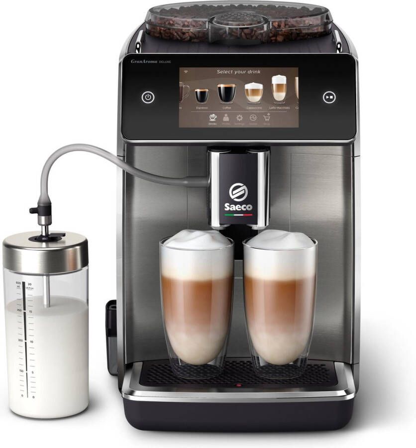 Saeco GranAroma Deluxe SM6685 00 Volautomatische espressomachine Zwart Metallic - Foto 1