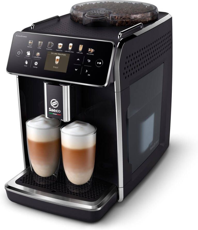 Saeco Granaroma volautomatische espressomachine 14 koffiespecialiteiten 4 profielen zwart (SM6580 00)
