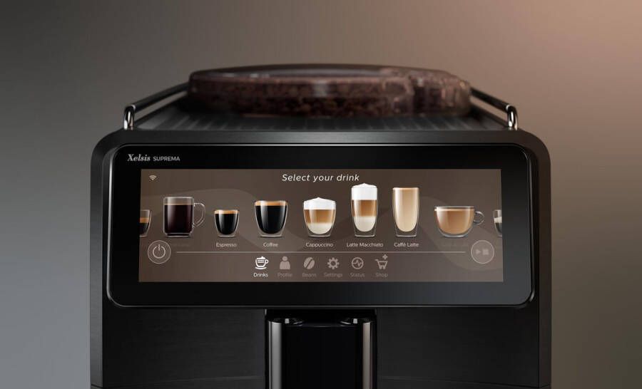 Saeco Philips Xelsis Suprema SM8889 00 Espressomachine 22 Soorten Warme Drankjes Zilver + AquaClean Filter